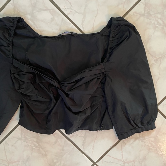 Zara black bustier crop top - Picture 7 of 8